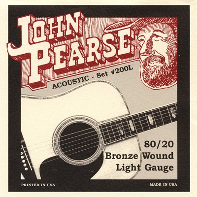 John Pearse 80/20 Bronze Wound Light Gauge Strings (#200L)