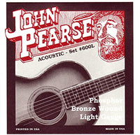 John Pearse Phosphor Bronze Wound Light Gauge Strings (#600L)