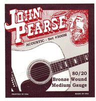 John Pearse 80/20 Bronze Wound Medium Gauge Strings (#300M)