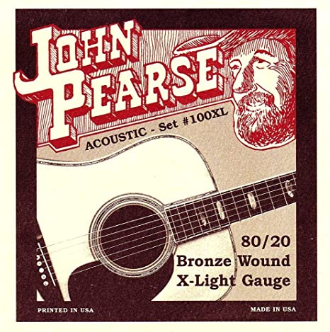 John Pearse 80/20 Bronze Wound X-Light Gauge Strings (#100XL)