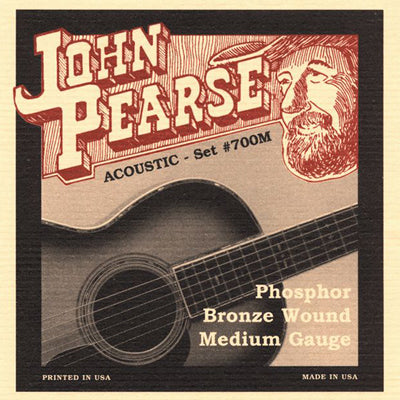 John Pearse Phosphor Bronze Wound Medium Gauge Strings (#700M)