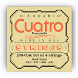 EJ98 D'Addario Venezuelan Cuatro String Set
