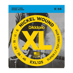 EXL125 Nickel Wound, Super Light Top/ Regular Bottom, 9-46