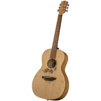 Luna Woodland Bamboo Parlor Acoustic-Electric Guitar